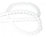 4mm White Faceted Round Glass Bead, 12" string 4mm White Faceted Round Glass Bead, 12" string