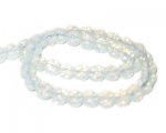 6mm Milky White Synthetic Jade Faceted Round Beads, 13" string 6mm Milky White Synthetic Jade Faceted Round Beads, 13" string