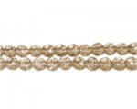 6mm Soft Bronze Faceted Round Glass Bead, 13" string 6mm Soft Bronze Faceted Round Glass Bead, 13" string