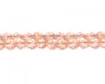8mm Pink Faceted Crystal Round Glass Bead, 13" string 8mm Pink Faceted Crystal Round Glass Bead, 13" string