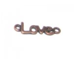 24 x 8mm Copper LOVE Pendant / Charm - 2 charms 24 x 8mm Copper LOVE Pendant / Charm - 2 charms