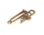 14 x 34mm Antique Gold Trumpet Pendant - 2 pendants 14 x 34mm Antique Gold Trumpet Pendant - 2 pendants