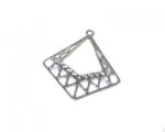 32 x 40mm Silver Drop Pendant, fits 1mm rhinestone 32 x 40mm Silver Drop Pendant, fits 1mm rhinestone