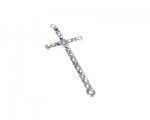 18 x 40mm Silver Cross Link , fits 2mm rhinestone 18 x 40mm Silver Cross Link , fits 2mm rhinestone