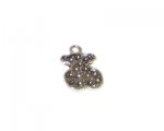 12 x 18mm Silver TeddyBear Charm - 4 charms, fits 1mm rhinestone 12 x 18mm Silver TeddyBear Charm - 4 charms, fits 1mm rhinestone