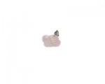 14mm Rose Quartz Flower Gemstone Pendant with bail 14mm Rose Quartz Flower Gemstone Pendant with bail