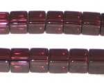 8mm Plum Cube Pressed Glass Bead 8mm Plum Cube Pressed Glass Bead