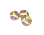 14mm Yellow Floral Polymer Clay Bead, 10 beads 14mm Yellow Floral Polymer Clay Bead, 10 beads