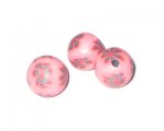 14mm Pink Floral Polymer Clay Bead, 10 beads 14mm Pink Floral Polymer Clay Bead, 10 beads