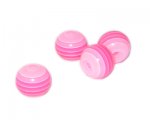 12mm Fuchsia Striped Polyresin Bead, approx. 24 beads 12mm Fuchsia Striped Polyresin Bead, approx. 24 beads