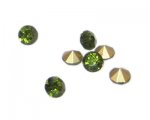 4mm Olivine pointed-back Rhinestone - 15 rhinestones 4mm Olivine pointed-back Rhinestone - 15 rhinestones