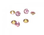 3mm Pink pointed-back Rhinestone - 20 rhinestones 3mm Pink pointed-back Rhinestone - 20 rhinestones