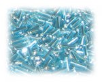 7 x 2mm Aqua Silver-Lined Bugle Bead, 1 oz. bag 7 x 2mm Aqua Silver-Lined Bugle Bead, 1 oz. bag