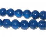 10mm Royal Blue Team and School Glass Bead, approx. 22 beads 10mm Royal Blue Team and School Glass Bead, approx. 22 beads