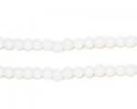 4mm White Team and School Glass Bead, approx. 102 beads 4mm White Team and School Glass Bead, approx. 102 beads
