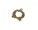 20 x 24mm Gold Wreath Metal Charm 20 x 24mm Gold Wreath Metal Charm