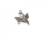20 x 26mm Silver Angel with Heart Metal Pendant / Charm 20 x 26mm Silver Angel with Heart Metal Pendant / Charm