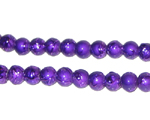 (image for) 6mm Drizzled Violet Glass Bead, approx. 43 beads
