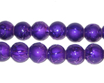 (image for) 8mm Drizzled Violet Glass Bead, approx. 35 beads