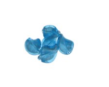 (image for) 18 x 12mm Turquoise Twirl Lampwork Glass Bead, 5 beads