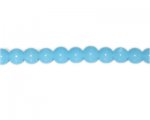 8mm Pale Turquoise Pressed Glass Semi-Opaque Bead, 12" string 8mm Pale Turquoise Pressed Glass Semi-Opaque Bead, 12" string