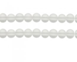 (image for) 10mm White Semi-Matte Glass Bead, approx. 17 beads