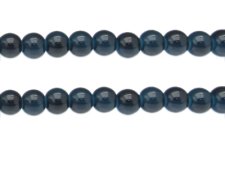 (image for) 10mm Petrol Jade-Style Glass Bead, approx. 21 beads
