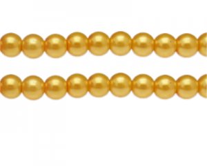 (image for) 10mm Yellow Glass Pearl Bead, approx. 22 beads