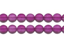 (image for) 12mm Plum Semi-Matte Glass Bead, approx. 13 beads