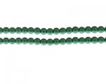 6mm Dark Green Rustic Glass Pearl Bead, approx. 71 beads