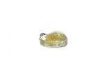 20 x 26mm Yellow Flower Glass Heart Pendant with bail 20 x 26mm Yellow Flower Glass Heart Pendant with bail