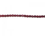 6mm Red Faceted Glass Bead, 12" string 6mm Red Faceted Glass Bead, 12" string