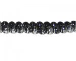 8mm Black Thunder Abstract Glass Bead, approx. 35 beads