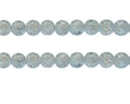 (image for) 10mm Ice Crackle Glass Bead, approx. 21 beads