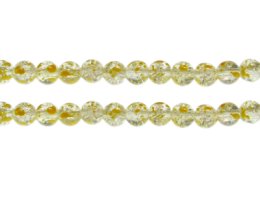 (image for) 8mm Buttercup Crackle Spray Glass Bead, approx. 51 beads