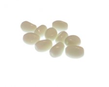 (image for) 12 x 10mm White Pebble Glass Bead, 10 beads