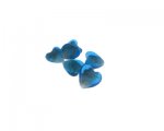 12mm Turquoise Lampwork Heart Glass Bead, 6 beads 12mm Turquoise Lampwork Heart Glass Bead, 6 beads