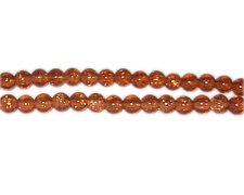 (image for) 6mm Golden Brown Crackle Glass Bead, approx. 74 beads