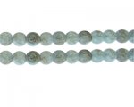10mm Blue/Gray Duo-Style Glass Bead, approx. 16 beads