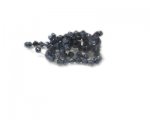 4mm Gunmetal Electroplated Bi-cone Glass Bead, 12" string 4mm Gunmetal Electroplated Bi-cone Glass Bead, 12" string