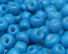(image for) 6/0 Dark Turquoise Opaque Glass Seed Bead, 1oz. Bag
