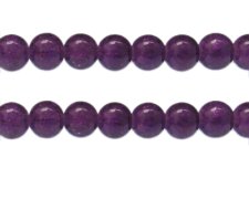 (image for) 12mm Dark Purple Crackle Glass Bead, approx. 17 beads