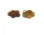 24mm Brown Flower Lampwork Glass Bead, 2 beads 24mm Brown Flower Lampwork Glass Bead, 2 beads