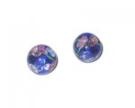 14mm Royal Blue Floral Handmade Lampwork Glass Bead, 4 beads 14mm Royal Blue Floral Handmade Lampwork Glass Bead, 4 beads
