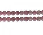 10mm Pink/Gray Duo-Style Glass Bead, approx. 16 beads