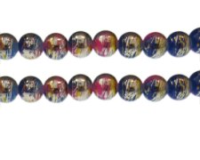 (image for) 10mm Fiesta Abstract Glass Bead, approx. 17 beads