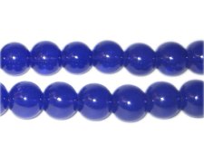 (image for) 10mm Navy Jade-Style Glass Bead, approx. 21 beads