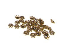 (image for) 6mm Gold Metal Bead Cap, approx. 25 caps