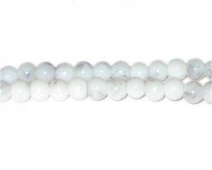 6mm Dalmation Jasper-Style Glass Bead, approx. 70 beads
