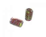 18 x 10mm Red Pattern Column Lampwork Glass Bead, 4 beads 18 x 10mm Red Pattern Column Lampwork Glass Bead, 4 beads